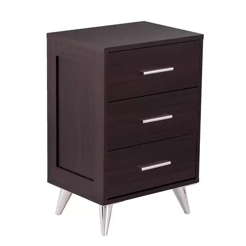 Table de chevet moderne avec rangement - Marron