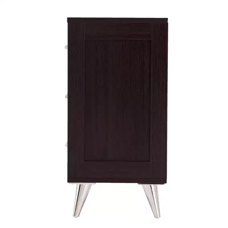 Table de chevet moderne avec rangement - Marron