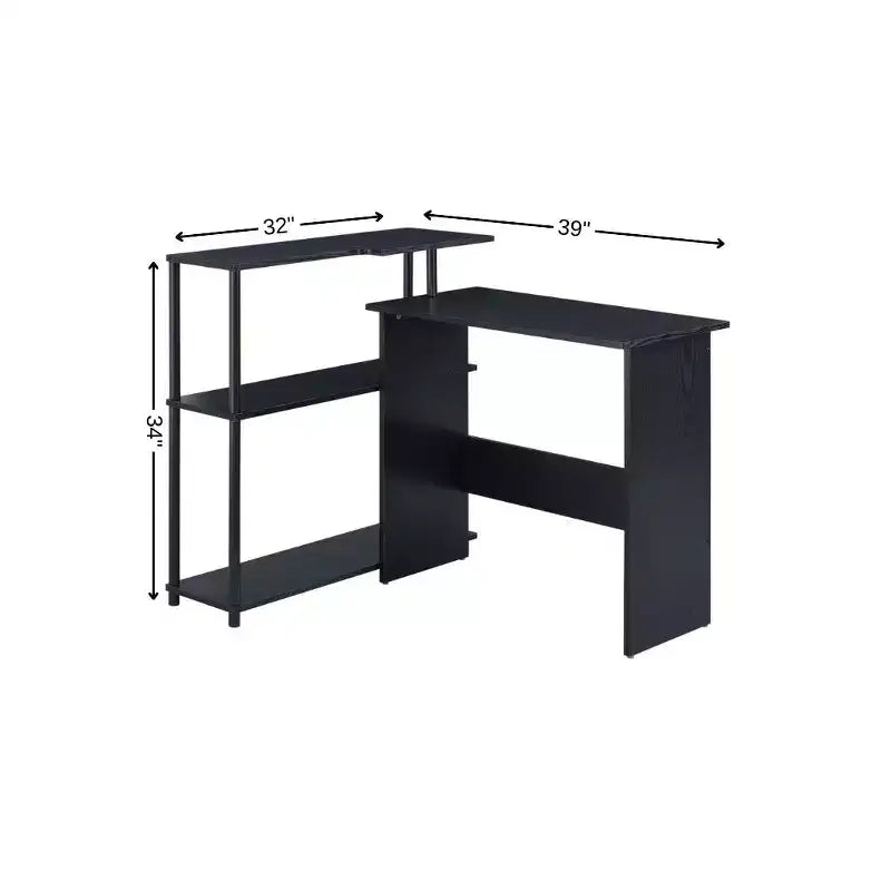 Bureau d'angle noir