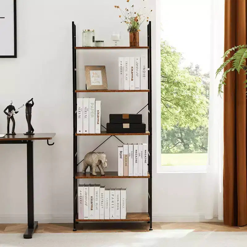 Étagère à Livres - Étagère de Rangement Ouverte Moderne à 5 Niveaux