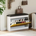 Banc de rangement pour chaussures, Meuble à chaussures d'entrée moderne, Tiroir basculant
