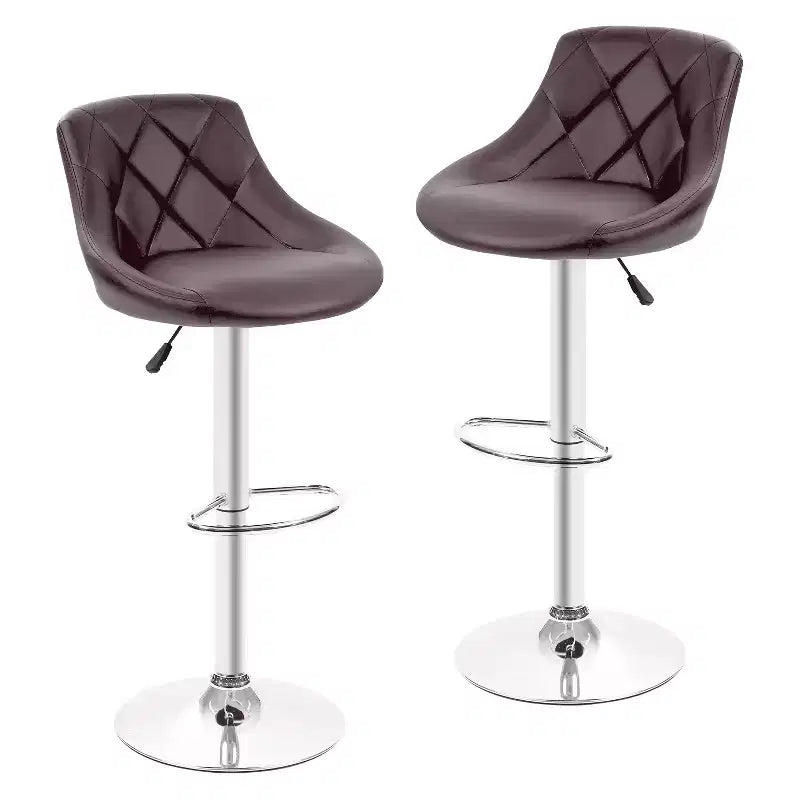 Tabourets de bar en cuir PU, chaises de bar réglables en hauteur