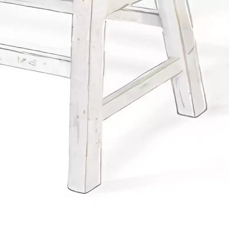 Pieds de tréteaux de banc larges à hauteur de comptoir avec repose-pieds en bois d'acajou