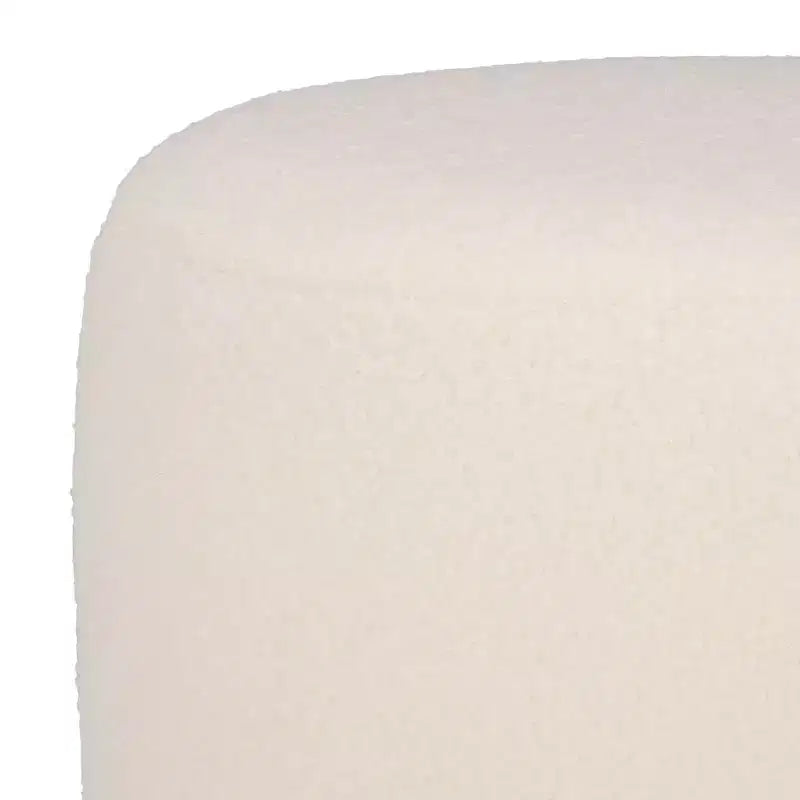 Ottoman Blanc cassé/Brun foncé