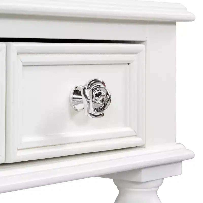 Coiffeuse avec miroir, tiroirs et plateau de rangement pour bijoux