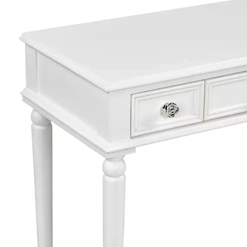 Coiffeuse avec miroir, tiroirs et plateau de rangement pour bijoux
