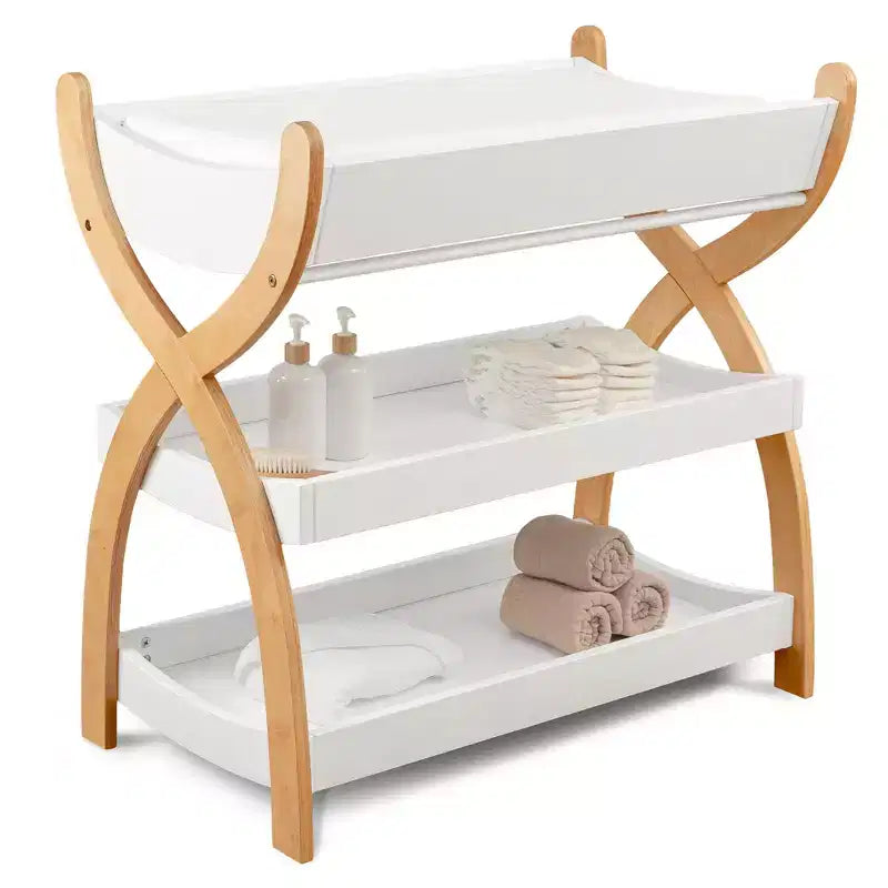 Table à langer robuste en bois, au look intemporel