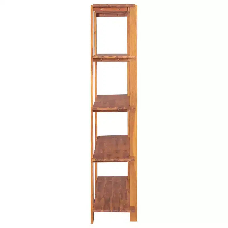 Étagère ouverte à 4 niveaux en bois d'acacia style ferme