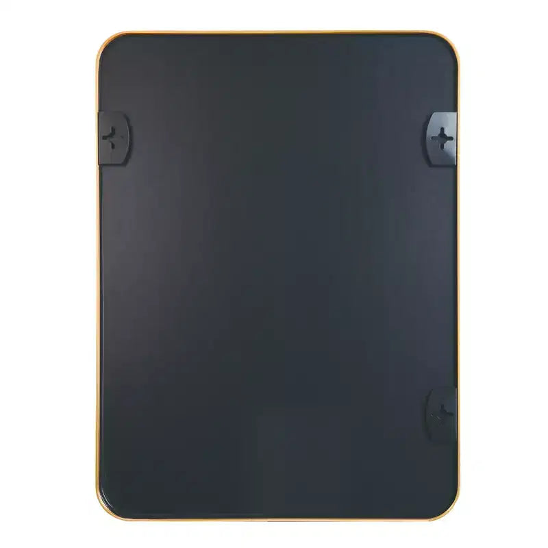 Miroir mural rectangulaire de salle de bain à cadre en métal doré