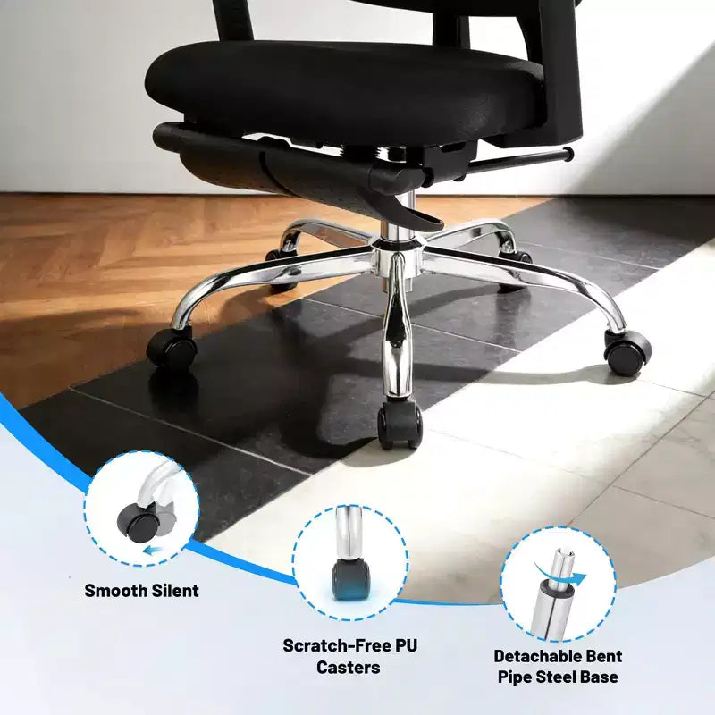 Fauteuil de jeu ergonomique en maille avec accoudoirs 4D pivotants