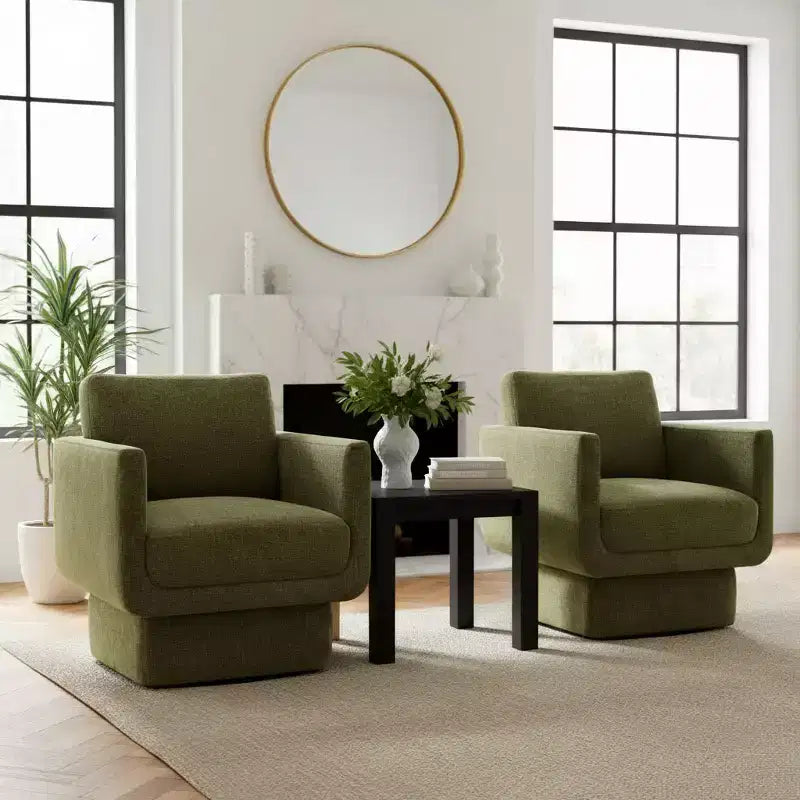Fauteuils pivotants 360° modernes, Fauteuils de salon rembourrés