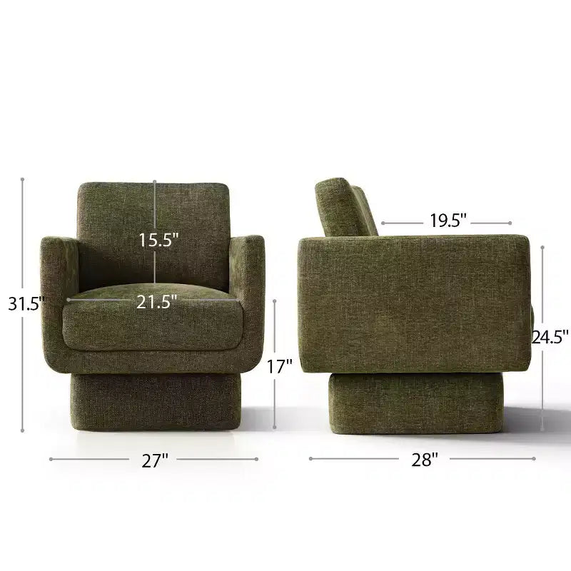 Fauteuils pivotants 360° modernes, Fauteuils de salon rembourrés