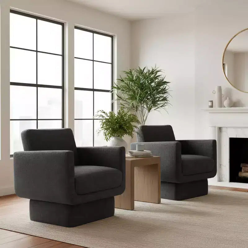 Fauteuils pivotants 360° modernes, Fauteuils de salon rembourrés
