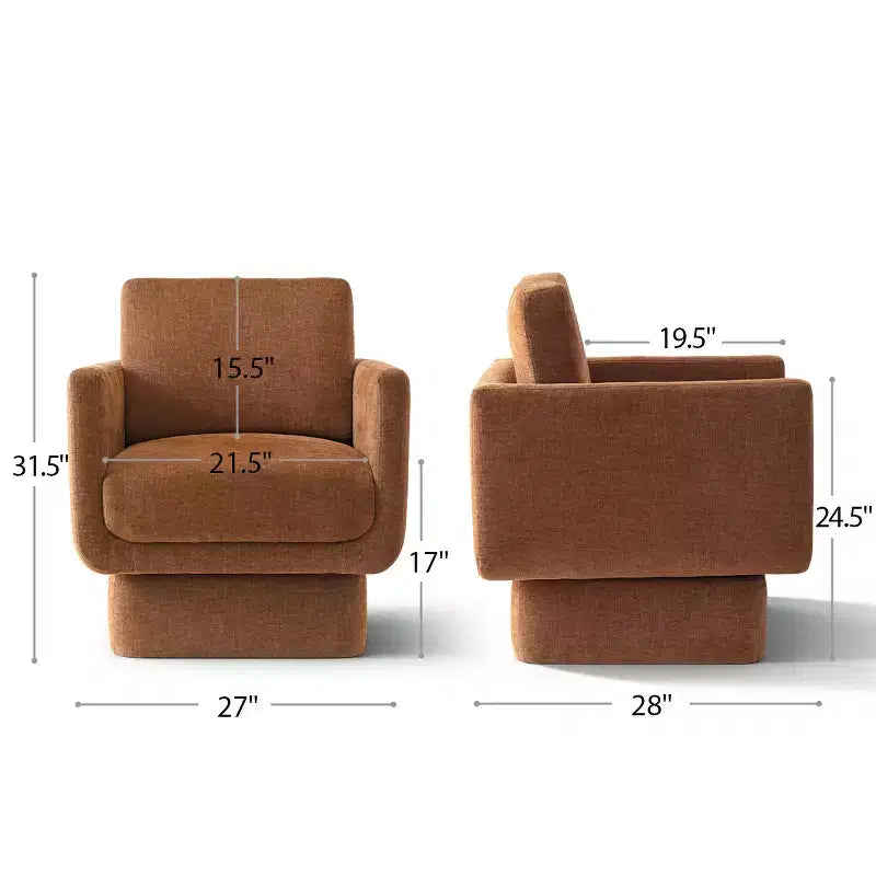Fauteuils pivotants 360° modernes, Fauteuils de salon rembourrés