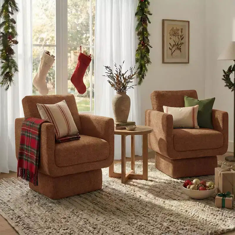 Fauteuils pivotants 360° modernes, Fauteuils de salon rembourrés