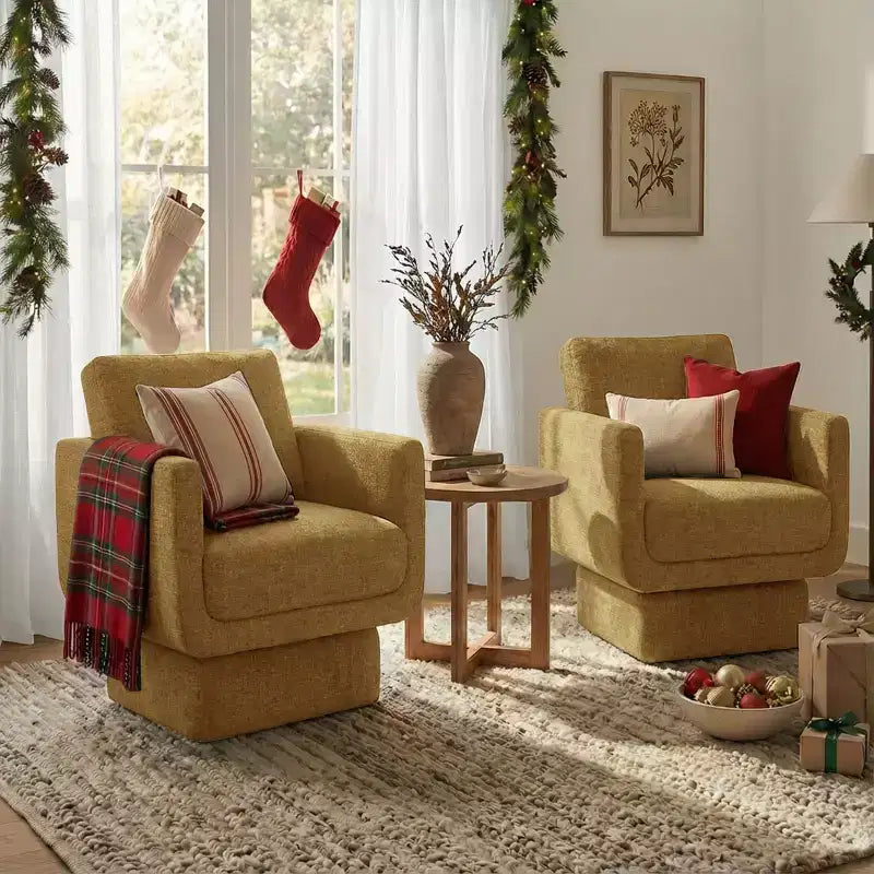 Fauteuils pivotants 360° modernes, Fauteuils de salon rembourrés