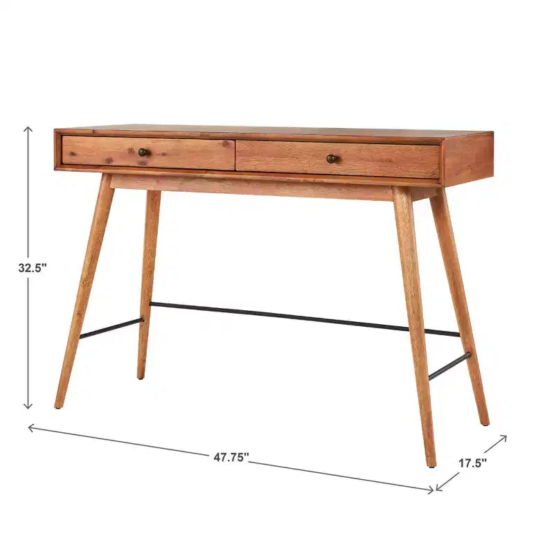 Console en bois à 2 tiroirs