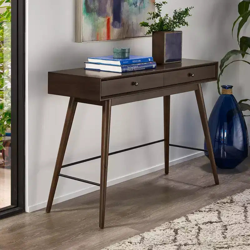 Console en bois à 2 tiroirs
