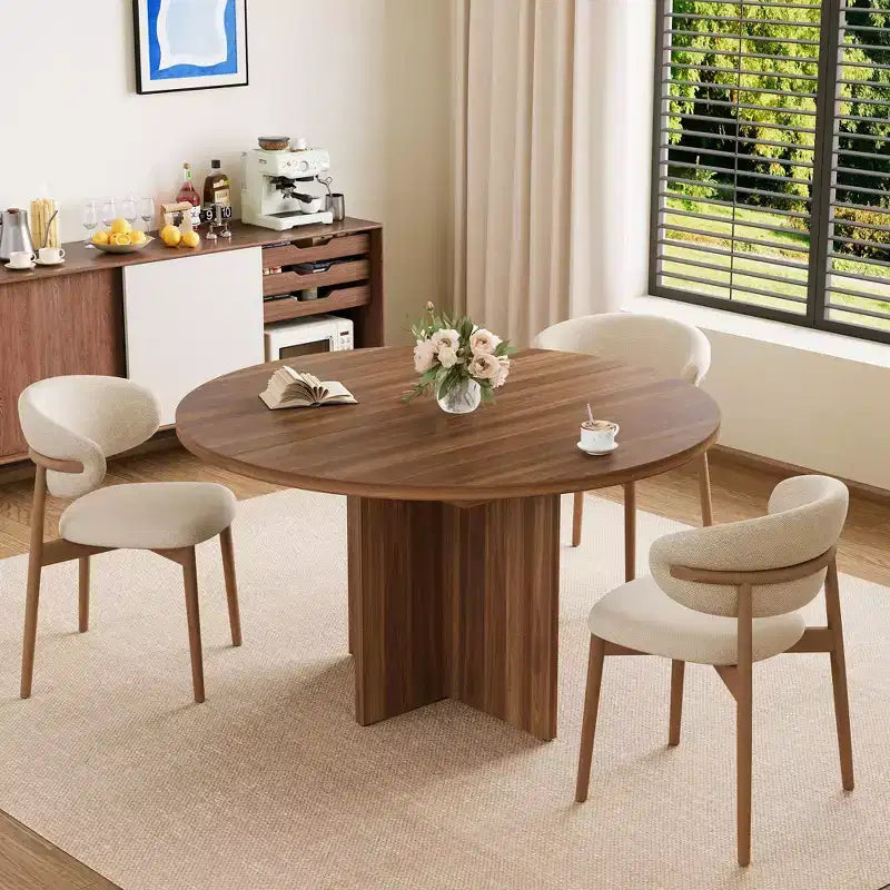 Table de salle à manger pour 4-8 personnes, Table à manger ovale de cuisine moderne avec rallonges amovibles