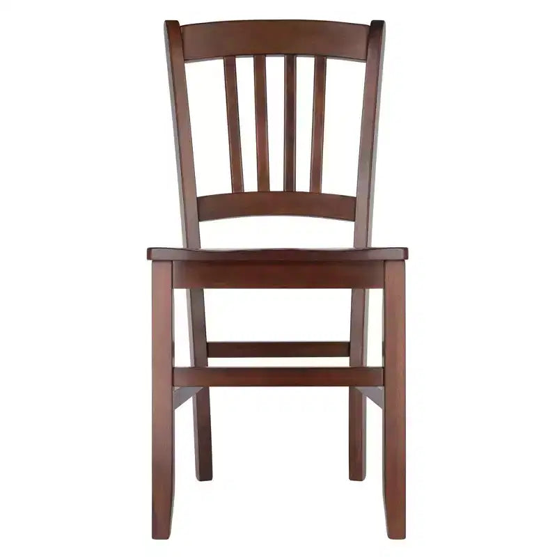 Chaises de dossier en noyer massif, assise profilée