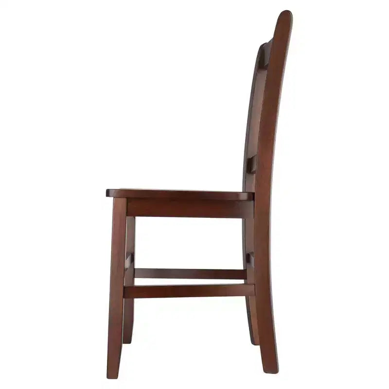 Chaises de dossier en noyer massif, assise profilée