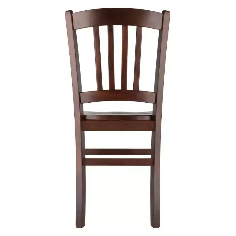 Chaises de dossier en noyer massif, assise profilée